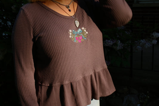 Bow Berries Peplum Shirt (xLarge)