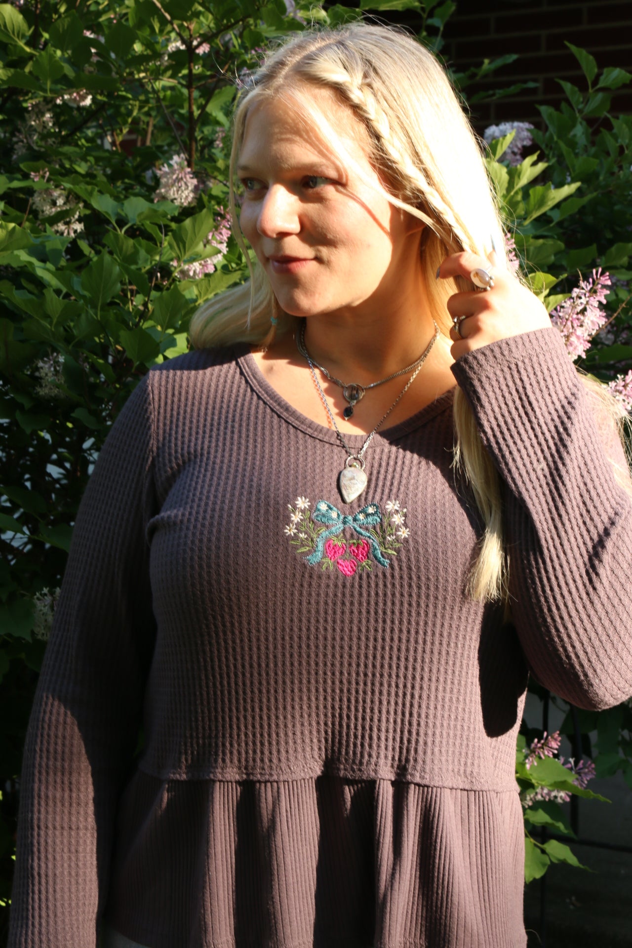 Bow Berries Peplum Shirt (xLarge)