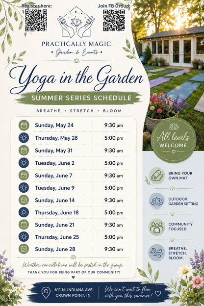 Yoga In the Garden- Practically Magic